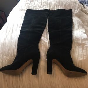 Aldo Black Suede Over the Knee boot💗